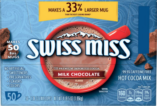 SWISS MISS 'Milk Chocolate' 50 Tüten Hot Cocoa Mix 1950 gr